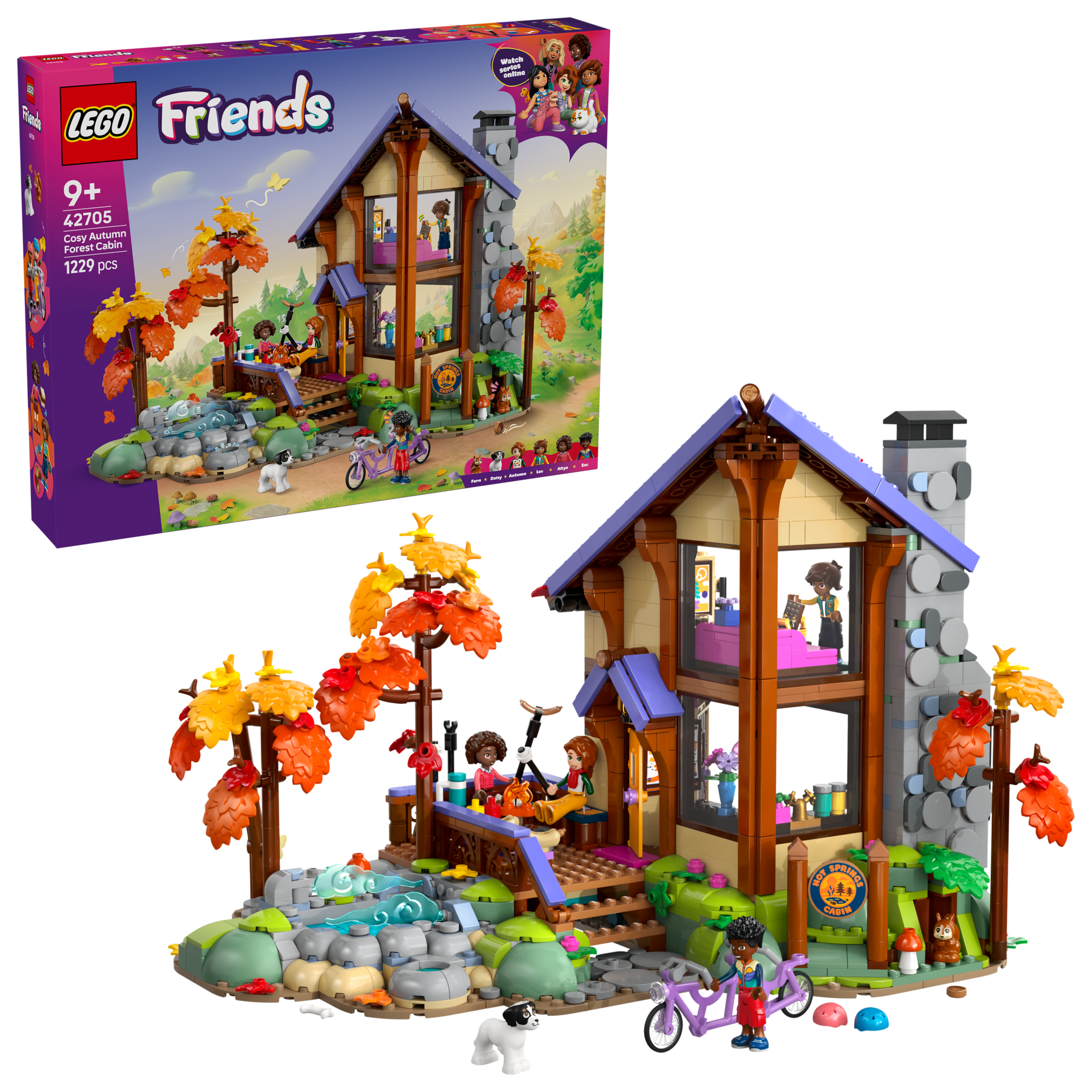 LEGO Friends Cozy Fall Forest Cabin set, imported from the UK
