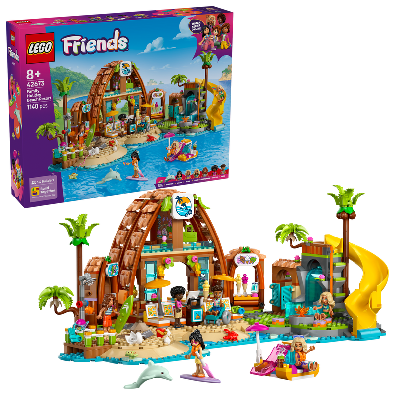 LEGO Friends Family Vacation Beach Resort building set 1140 pieces - British product