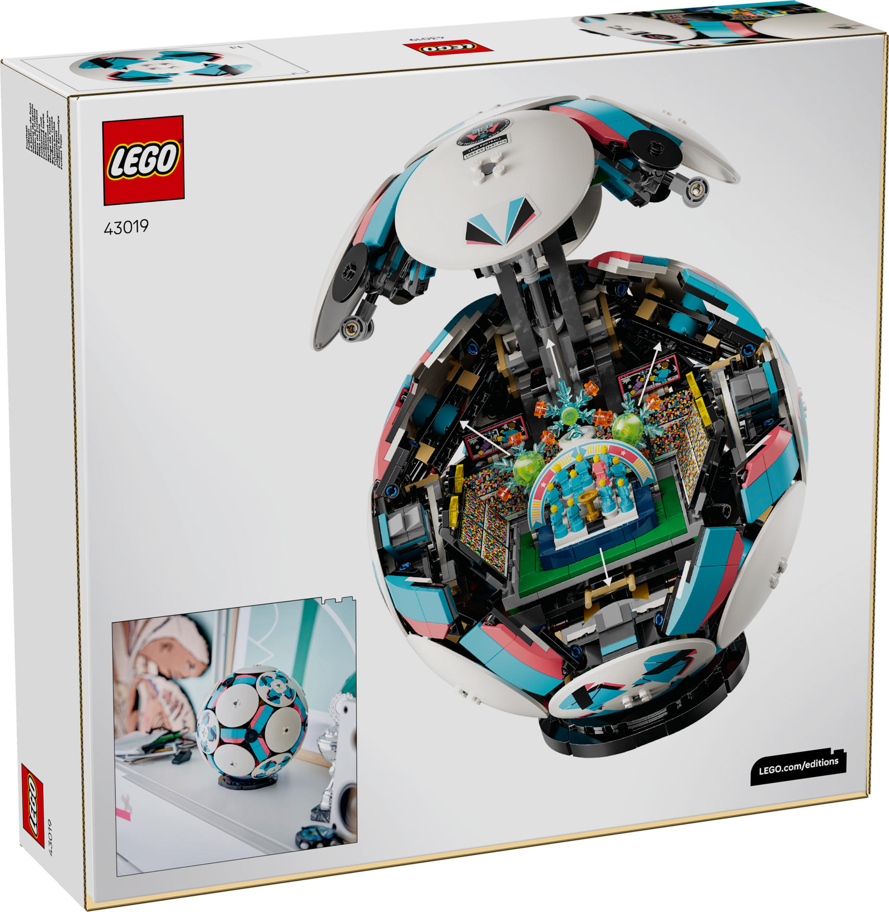 LEGO football building set with hidden stadium (British brand)