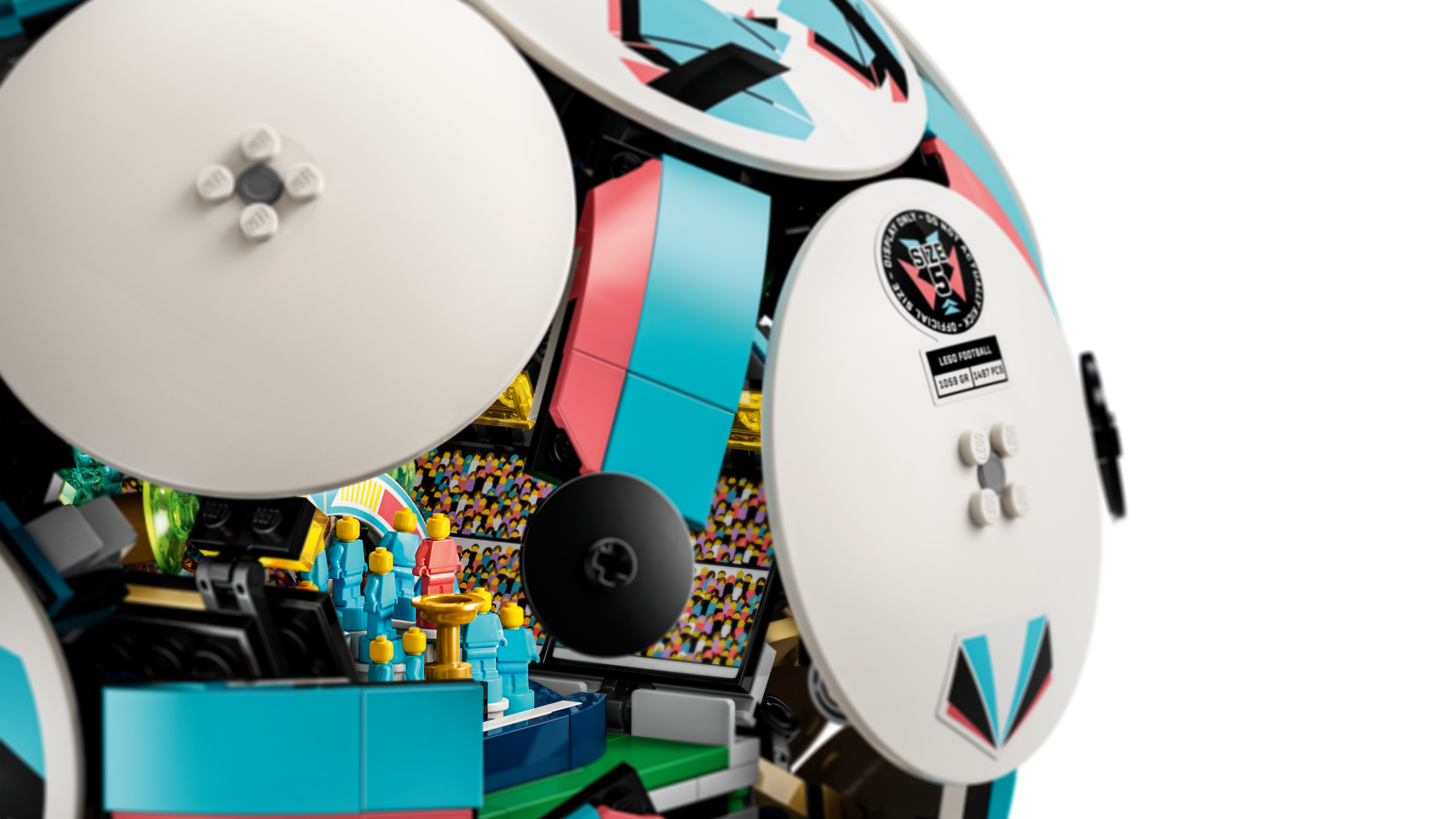 LEGO football building set with hidden stadium (British brand)