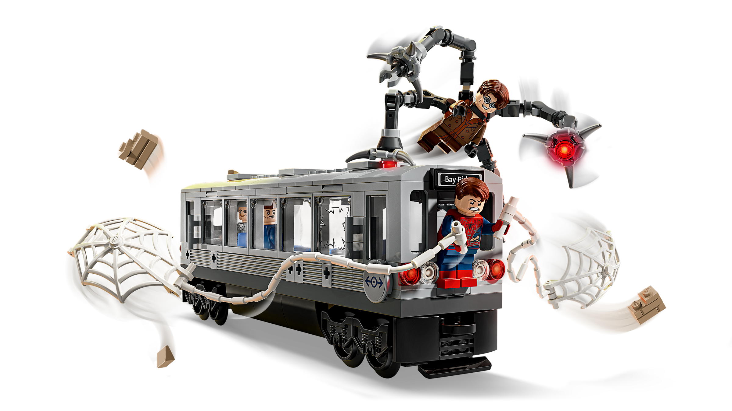 LEGO Spider-Man vs Doc Ock subway train set 393 pieces - British product