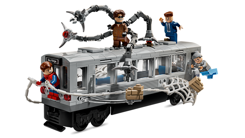 LEGO Spider-Man vs Doc Ock subway train set 393 pieces - British product