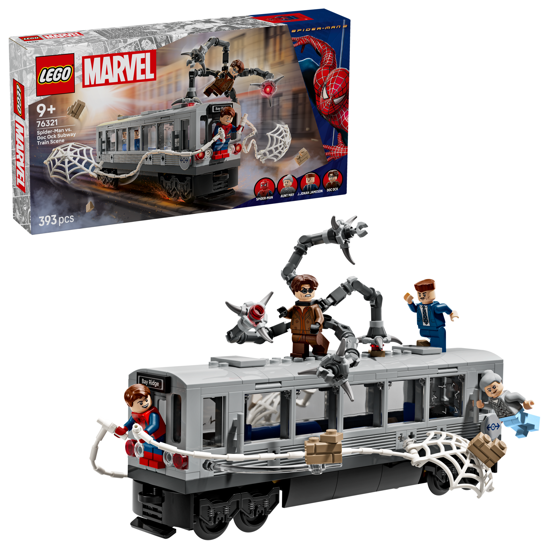 LEGO Spider-Man vs Doc Ock subway train set 393 pieces - British product