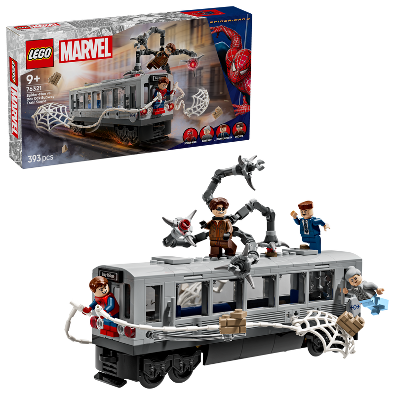 LEGO Spider-Man vs Doc Ock subway train set 393 pieces - British product