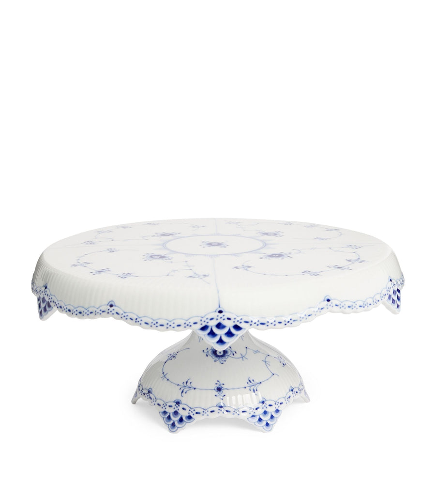 BLUE FLUTED CAKE STAND