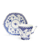 BLUE FLUTED FL CUP & SAUCER 14CL