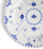 BLUE FLUTED FL PLATE 19CM