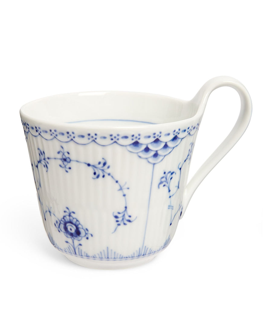 BLUE FLUTED HL HIGH HANDLE MUG 33CL