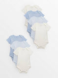 Blue & White Bodysuit 7 Pack 3-6 months