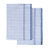 Blue & White Check Tea Towels   2 per pack