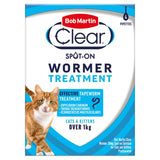 Bob Martin Clear Spot On Wormer Treatment for Cats x4