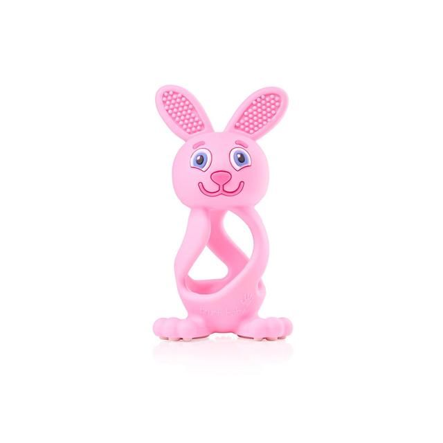 Bobbie Bunny Baby Teether Toy Rose Pink