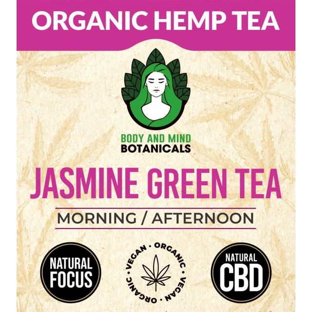 Body & Mind Botanicals Organic Hemp Tea - Jasmine Green Tea    10 per pack