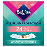 Bodyform Dailies All Fluid Long Panty Liners 24 Pack - McGrocer