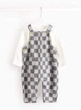 Bodysuit & Grey Chequered Dungarees Set 12-18 months