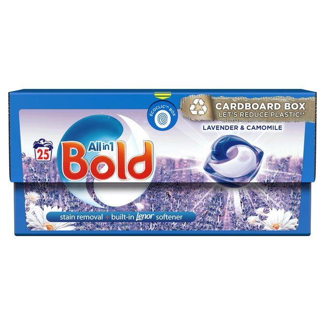 Bold 3in1 Pods Washing Capsules Lavender & Camomile 25 Washes   25 per pack