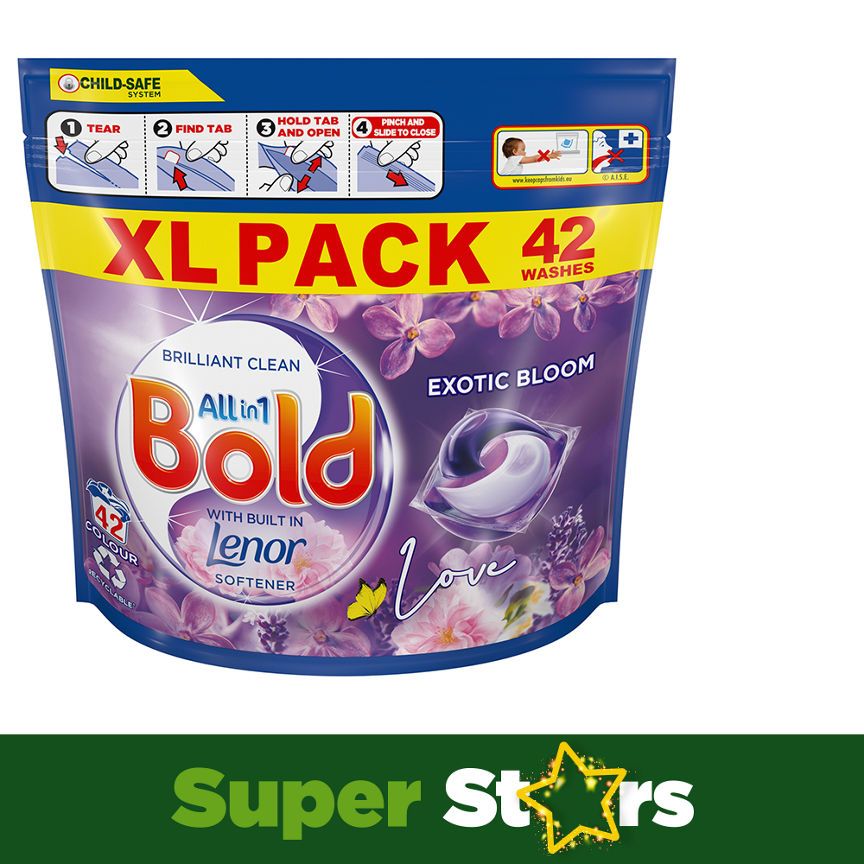 Bold All-in-1 Pods Washing Capsules 42 Washes