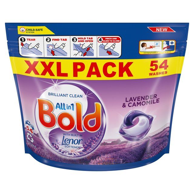 Bold All-in-1 Pods Washing Capsules Lavender & Camomile 54 Washes