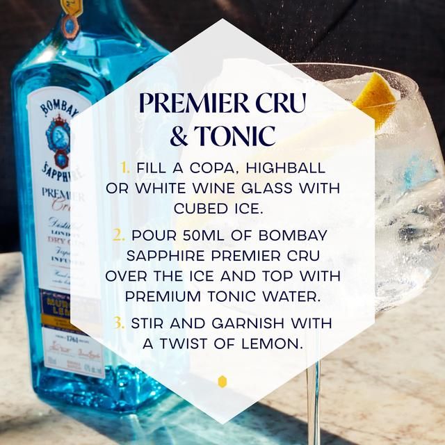 Bombay Sapphire Premier Cru Murcian Lemon Distilled London Dry Gin   70cl