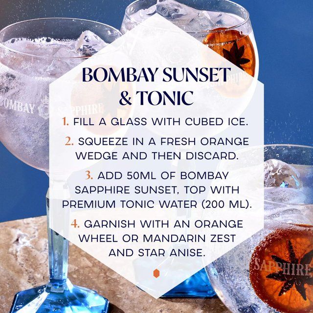 Bombay Sapphire Sunset Special Edition Gin   70cl