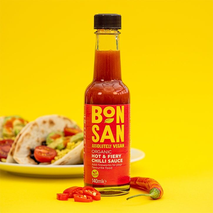 Bonsan Vegan Hot & Fiery Chilli Sauce Organic 140ml