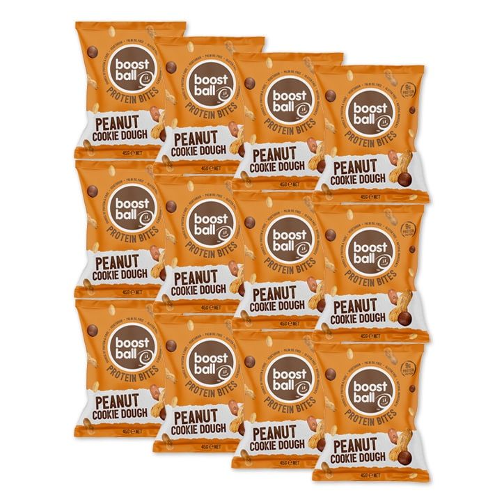 Boostball Protein Bites Peanut Cookie 12 x 45g