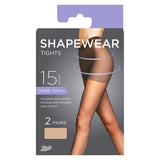 Boots 15D Shine Body Shaping Tights 2 pair pack Natural Tan Medium