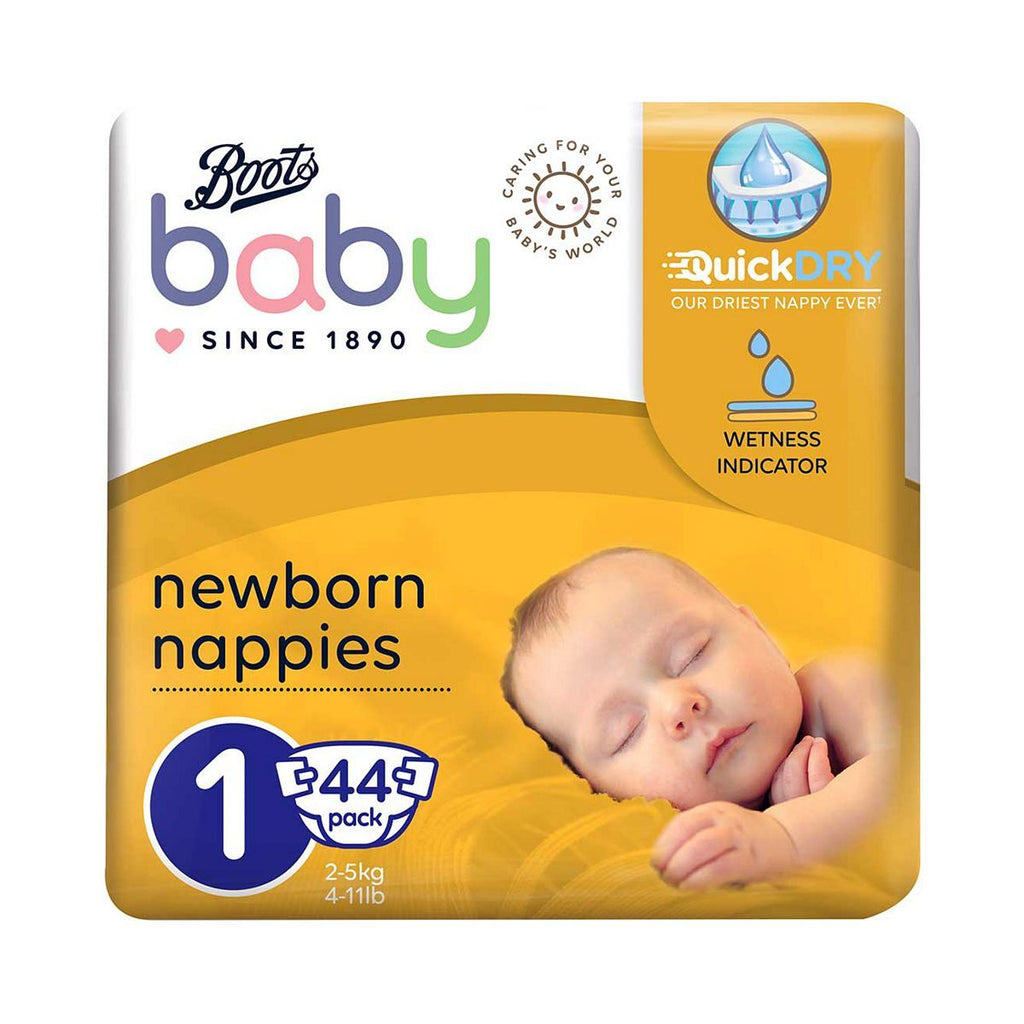 Boots Baby Nappies New Born Size 1 Carry Pack 44s