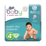 Boots Baby Super Dry Maxi Plus Nappies Size 4+ 28s