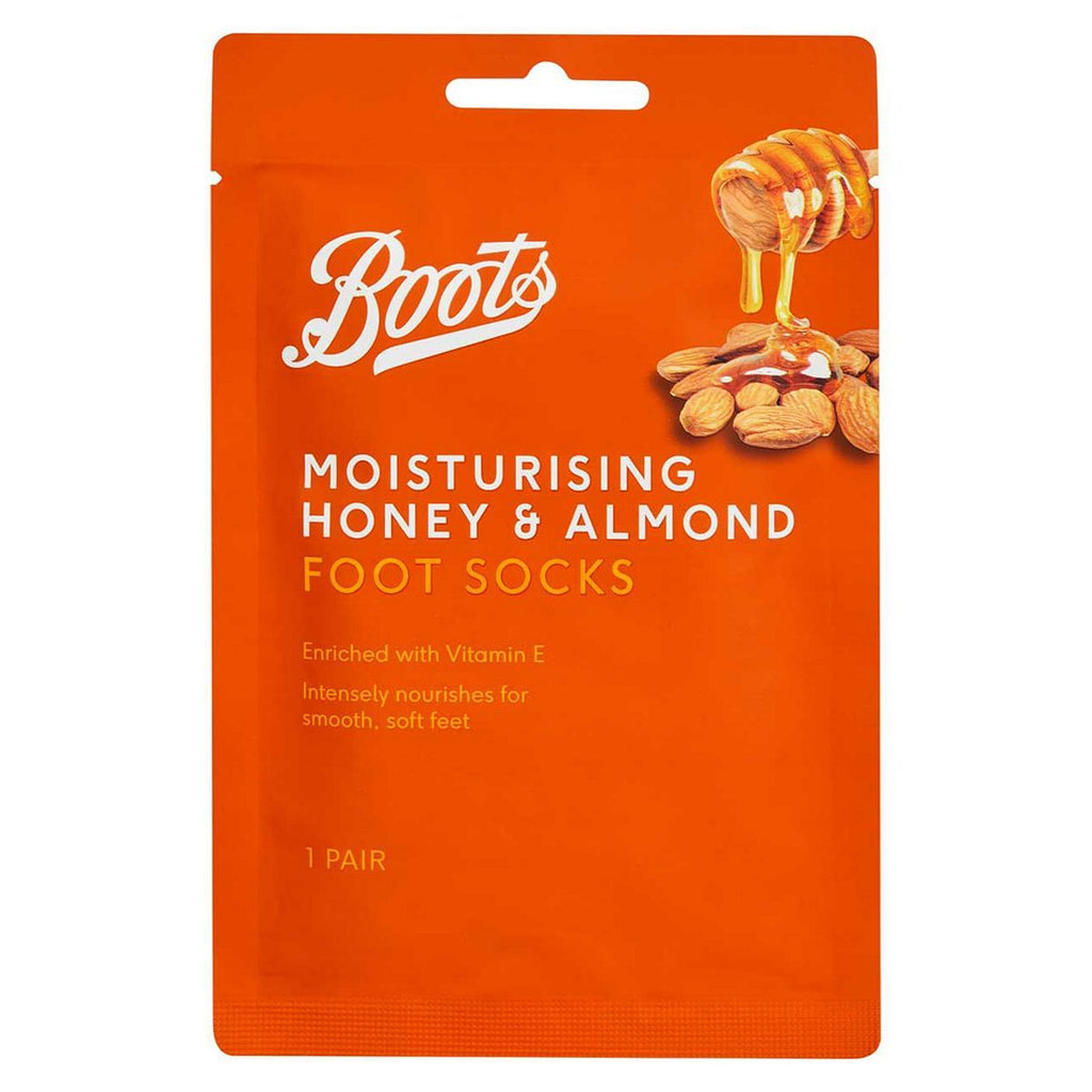 Boots CARE Moisturising Foot Socks Honey & Almond 1 pair