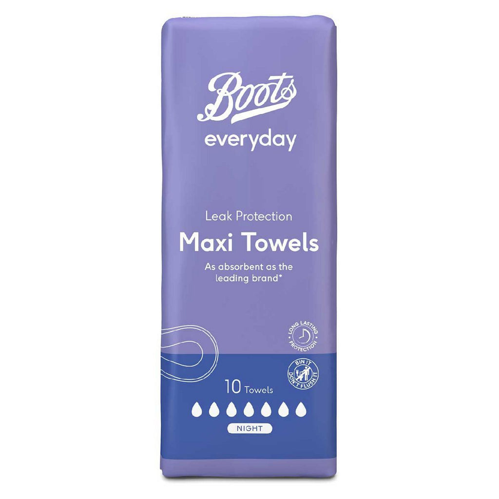 Boots Everyday Maxi Towels Night 10s