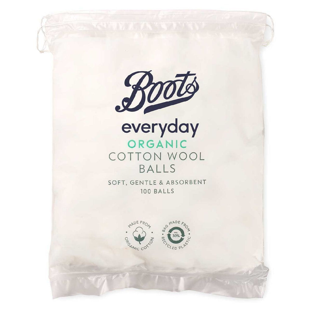 Boots Everyday Organic Cotton Wool Balls x 100