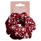 Boots floral and burgundy 2 pack scrunchies