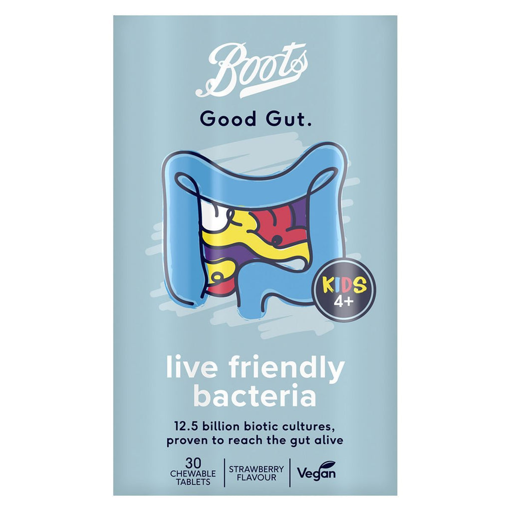 Boots Good Gut Live Friendly Bacteria Kids 30 Chewable Tablets