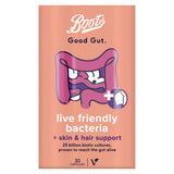 Boots Good Gut Live Friendly Bacteria + Skin & Hair Support 30 Capsules