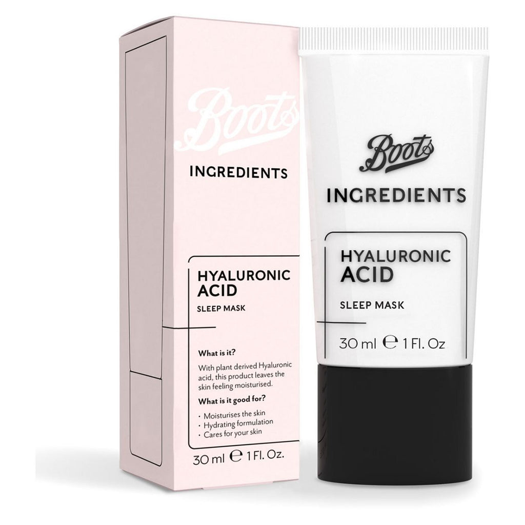 Boots Ingredients Hyaluronic Acid Sleep Mask 30ml