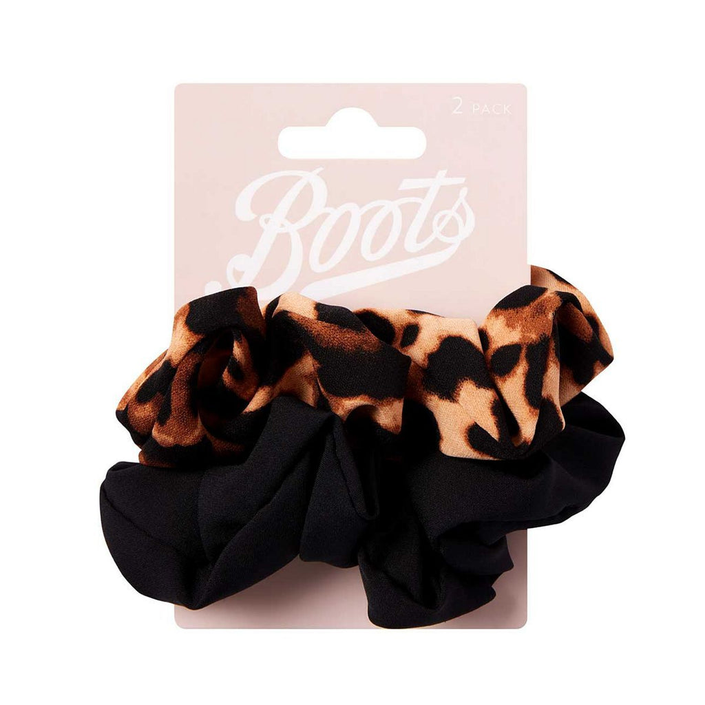 Boots Leopard and Black Scrunchie 2 pk