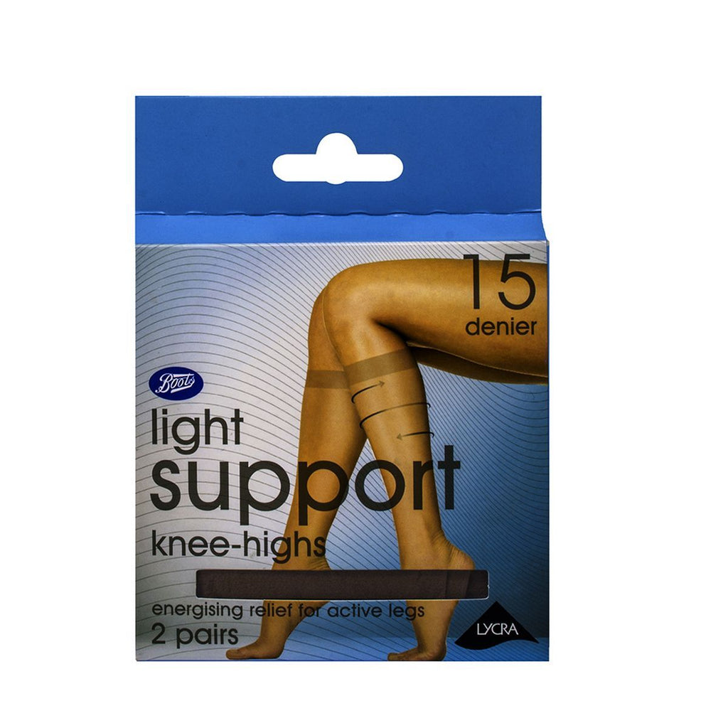 Boots Light Support Knee High Natural Tan