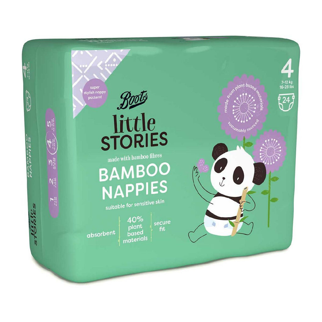 Boots Little Stories Bamboo Nappy Size 4 24 pack