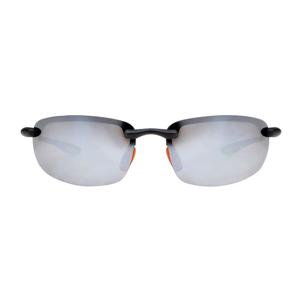 Boots Mens Polarised Sunglasses - Matt Black and Orange Frame