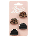 Boots mini jaw clips animal print/black 4s