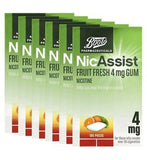 Boots NicAssist Fruit Fresh 4mg Gum - 6 x 105 Pieces Bundle