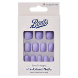 Boots Pre Glued Nails - Lavendar Haze - Lilac