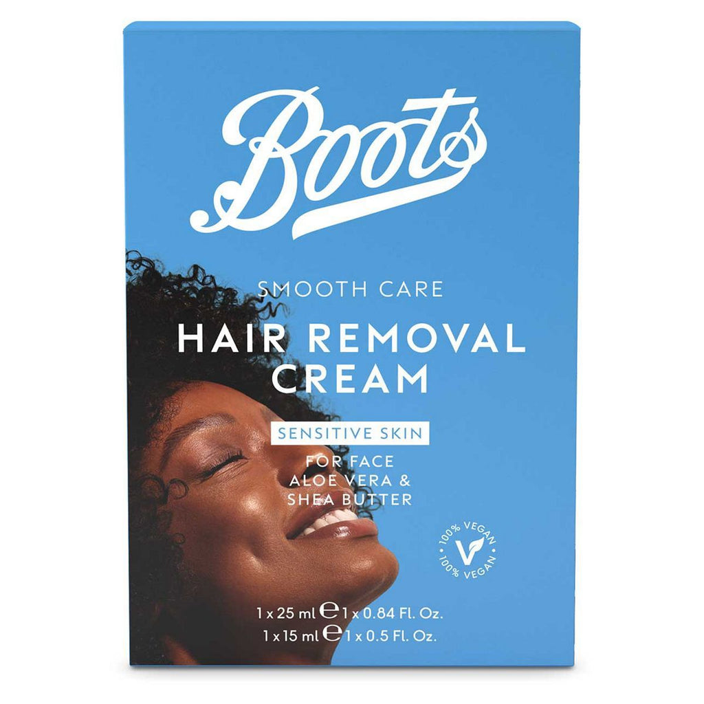 Boots Smooth Care Facial Hair Removal Cream Sensitive Skin 40ml