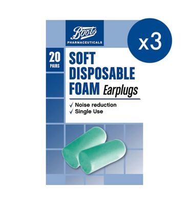 Boots Soft Disposable Ear Plugs x 3 Bundle