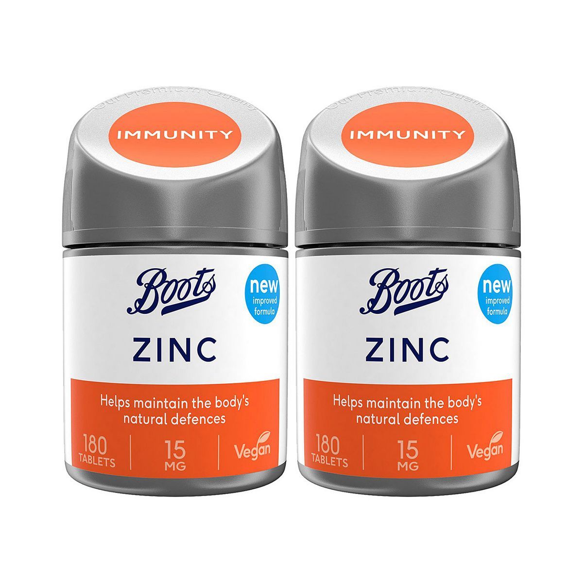 Boots Zinc 15mg Bundle: 2 x 180 Tablets (1 year supply) - McGrocer