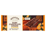 Border Dark Chocolate Ginger & Orange Darkly Delicious Biscuit Bars 6x24g