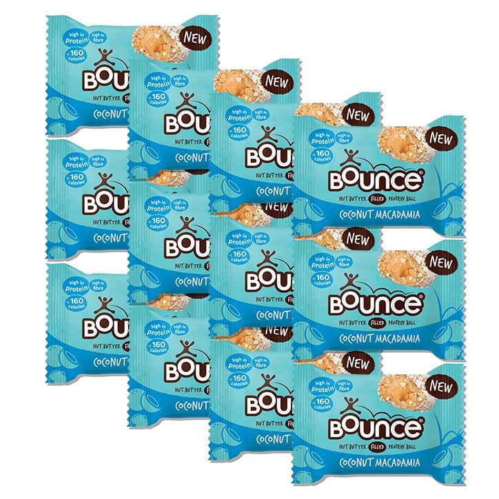 Bounce Coconut and Macadamia Filled Protein Ball 12 x 35g