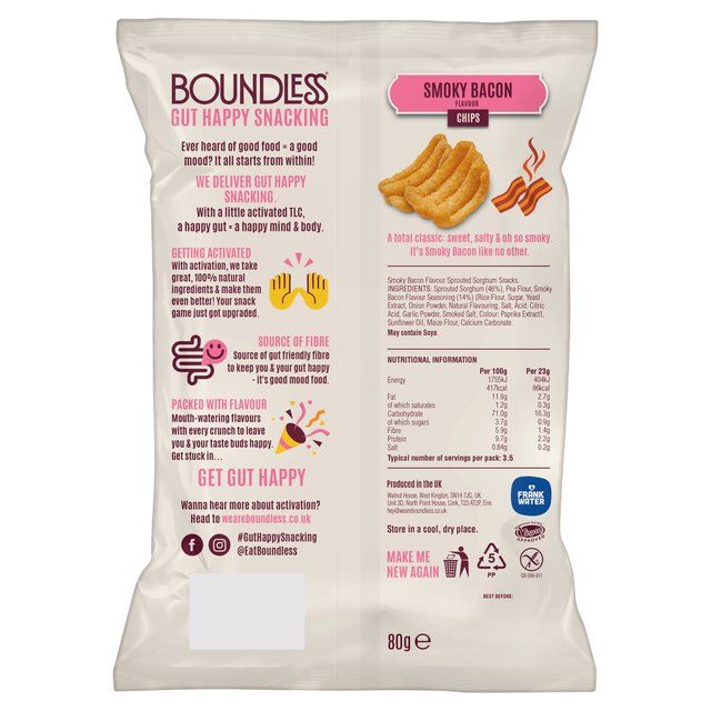 Boundless Smoky Bacon Chips Sharing Bag   80g