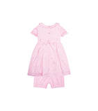 Bow Smock Dress With Bloomers